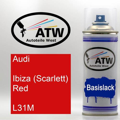 Audi, Ibiza (Scarlett) Red, L31M: 400ml Sprühdose, von ATW Autoteile West.